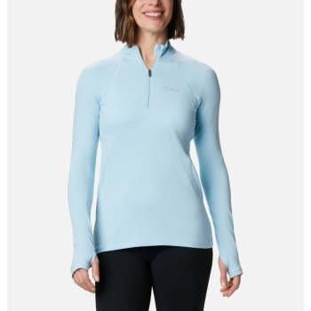 Columbia Ženske Majice S Kapuljačom - Midweight Stretch Baselayer Long Sleeve Half Zip Plave | CNQZ-